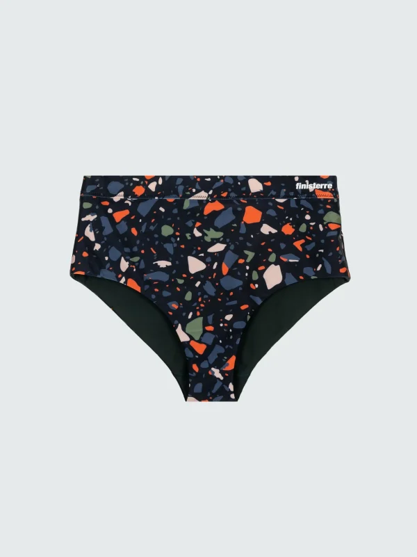 Swimwear & Bikinis*Finisterre Anella Reversible High Waist Bikini Pant Microplastics Print / Forest