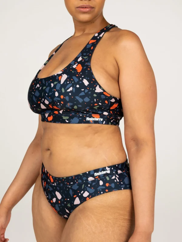 Swimwear & Bikinis*Finisterre Anella Reversible Mid Rise Bikini Pant Microplastics Print / Forest