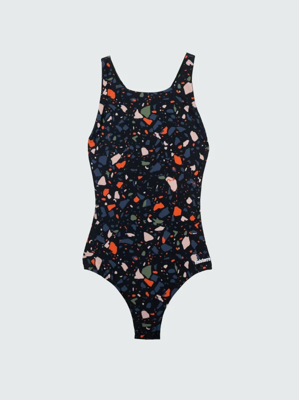 Swimwear & Bikinis*Finisterre Anella Reversible Swimsuit Microplastics Print / Forest