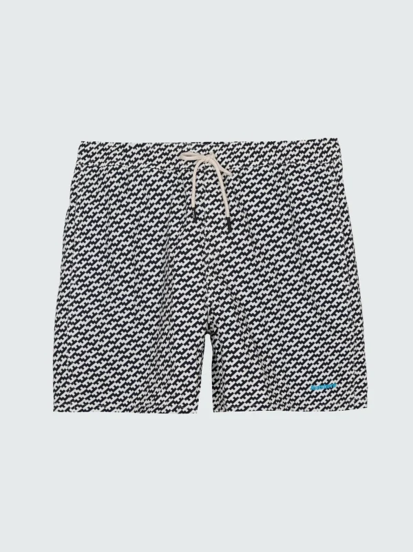 Swimwear*Finisterre Atlas Swim Shorts Black / Ecru Print