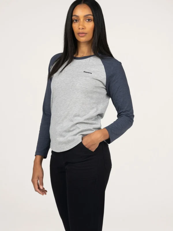 Tops & T-Shirts*Finisterre Bailey Long Sleeve T-Shirt Navy / Grey Marl