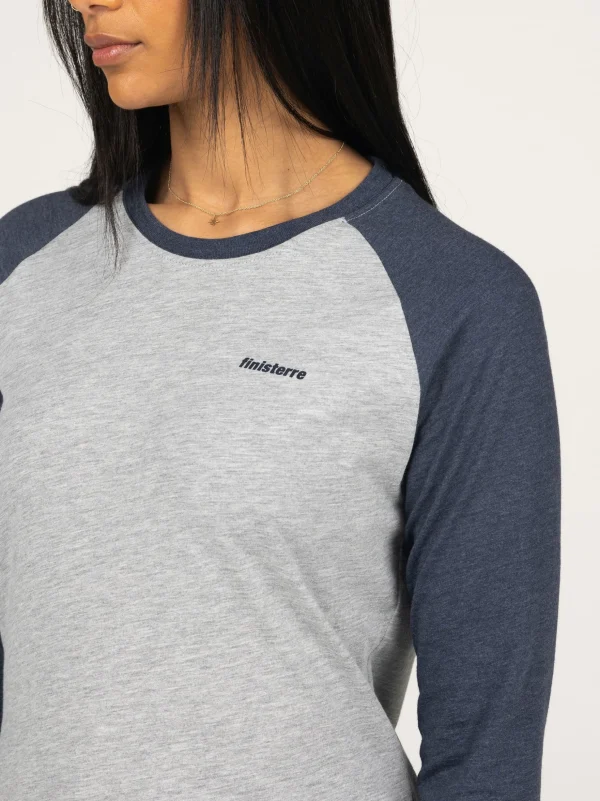 Tops & T-Shirts*Finisterre Bailey Long Sleeve T-Shirt Navy / Grey Marl