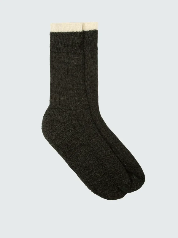 Socks*Finisterre Bosun Sock Khaki/Ecru