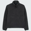 Jackets*Finisterre Budock Wool Smock Fleece Charcoal Marl