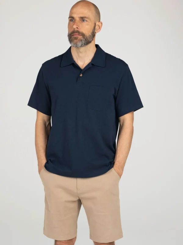 Shirts*Finisterre Channel Polo Shirt Navy