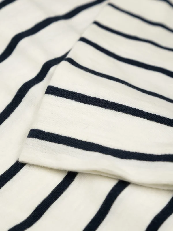 T-Shirts*Finisterre Channel Stripe Long Sleeve T-Shirt Ecru / Navy