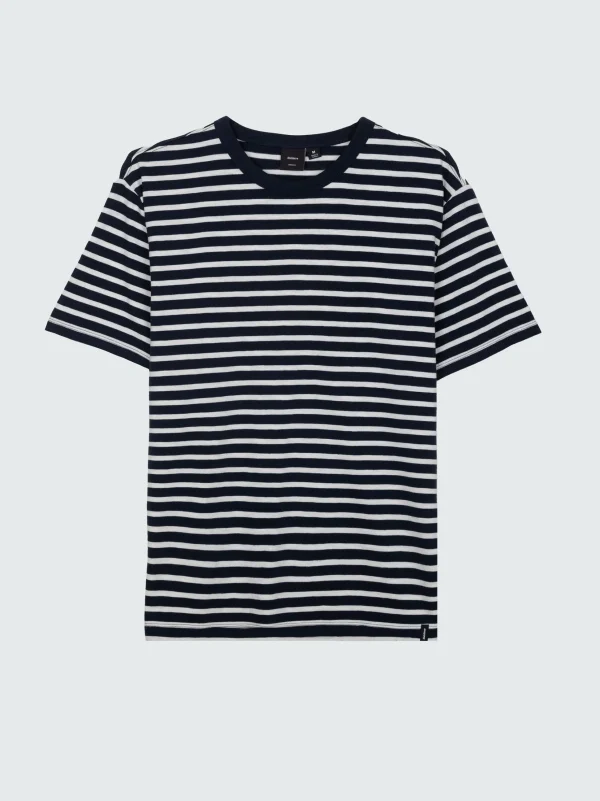 T-Shirts*Finisterre Channel Stripe T-Shirt Navy / Ecru