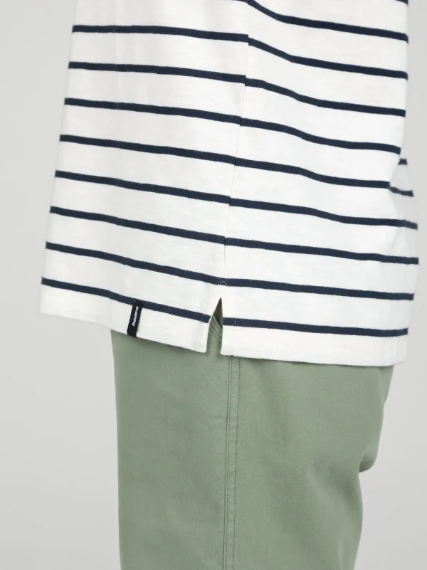 T-Shirts*Finisterre Channel Stripe T-Shirt Ecru / Navy