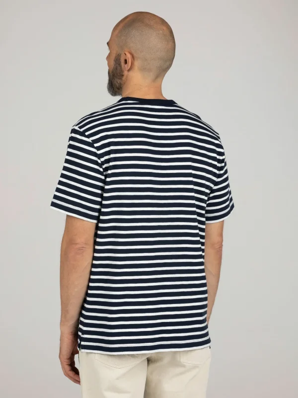 T-Shirts*Finisterre Channel Stripe T-Shirt Navy / Ecru