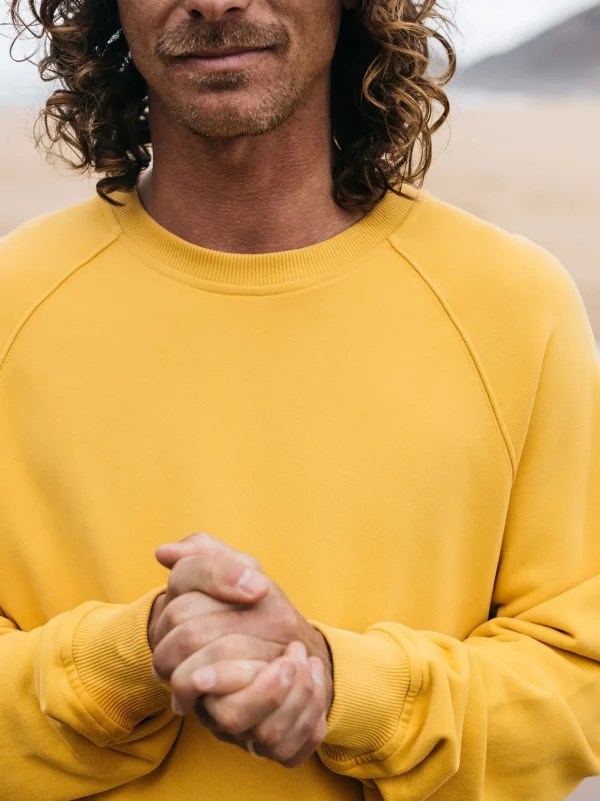 Sweatshirts & Hoodies*Finisterre Coho Sweatshirt Faded Yellow