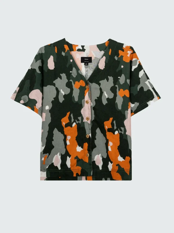 Tops & T-Shirts*Finisterre Cove Linen Shirt Camo Print