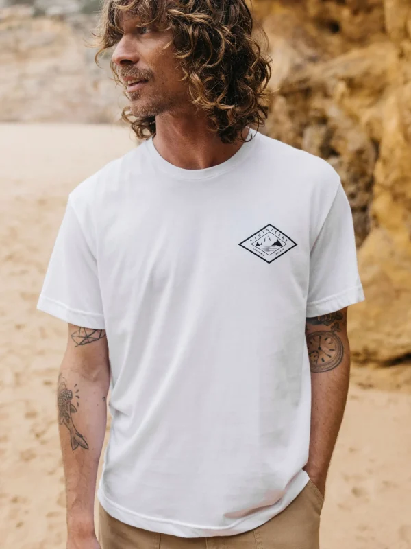 T-Shirts*Finisterre Diamond Logo T-Shirt White