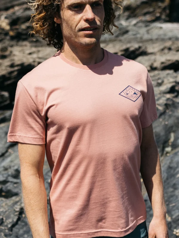 T-Shirts*Finisterre Diamond Logo T-Shirt Clay