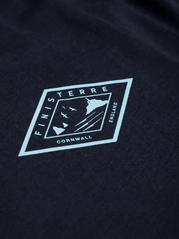 T-Shirts*Finisterre Diamond Logo T-Shirt Navy