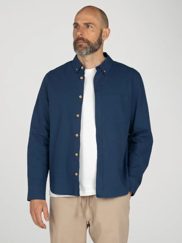 Shirts*Finisterre Eaton Long Sleeve Shirt Marina