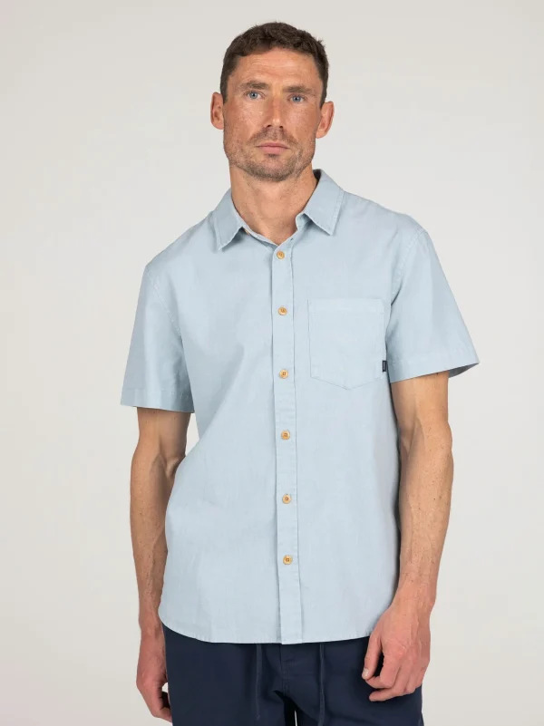 Shirts*Finisterre Eaton Short Sleeve Shirt Sky