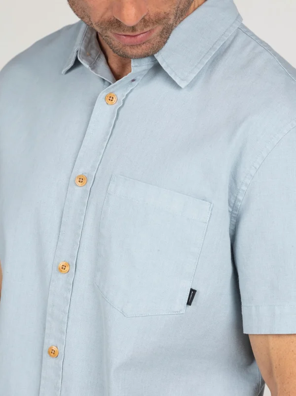 Shirts*Finisterre Eaton Short Sleeve Shirt Sky