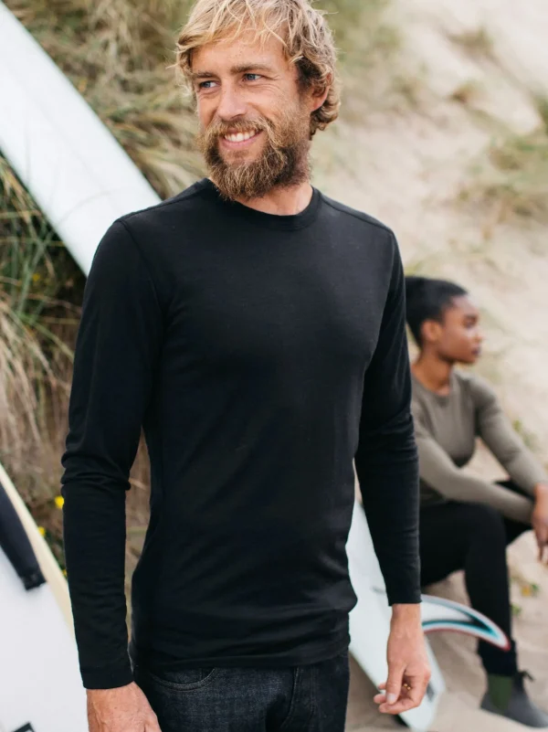 Base Layers & Underwear*Finisterre Eddy Merino Wool Long Sleeve Base Layer Black