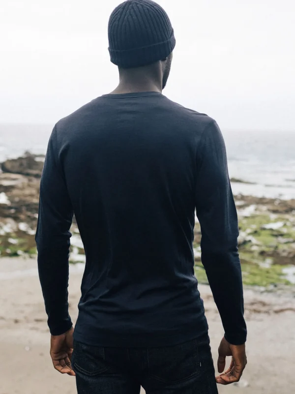 Base Layers & Underwear*Finisterre Eddy Merino Wool Long Sleeve Base Layer Navy