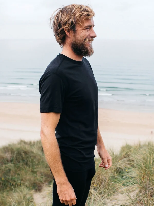 Base Layers & Underwear*Finisterre Eddy Short Sleeve Merino Wool Base Layer T-Shirt Black