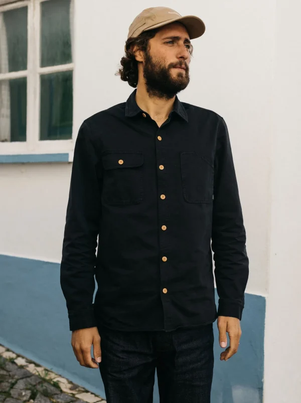 Shirts*Finisterre Eddystone Shirt Washed Black