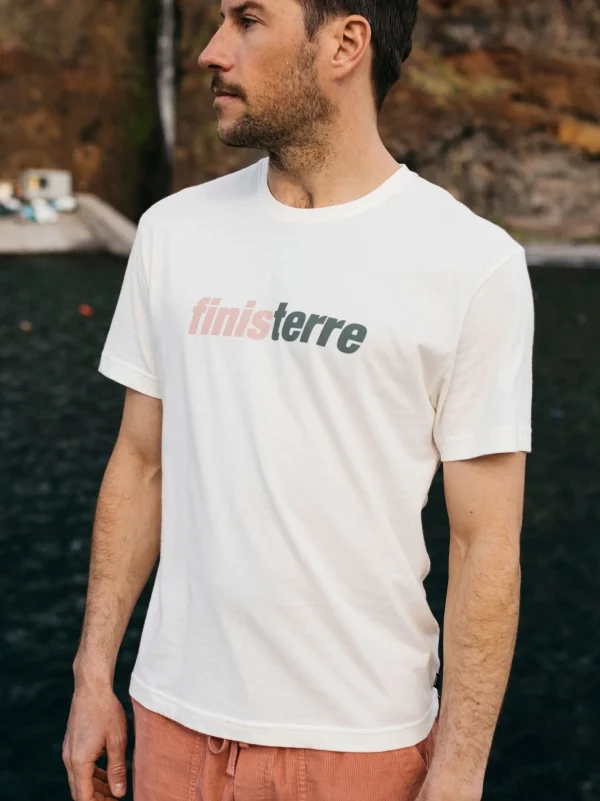 T-Shirts*Finisterre Big Logo T-Shirt Ecru