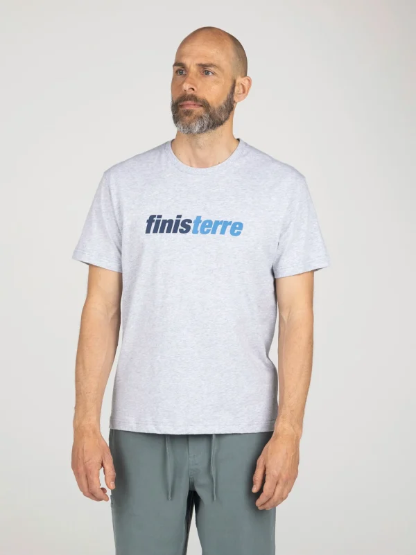 T-Shirts*Finisterre Big Logo T-Shirt Grey Marl