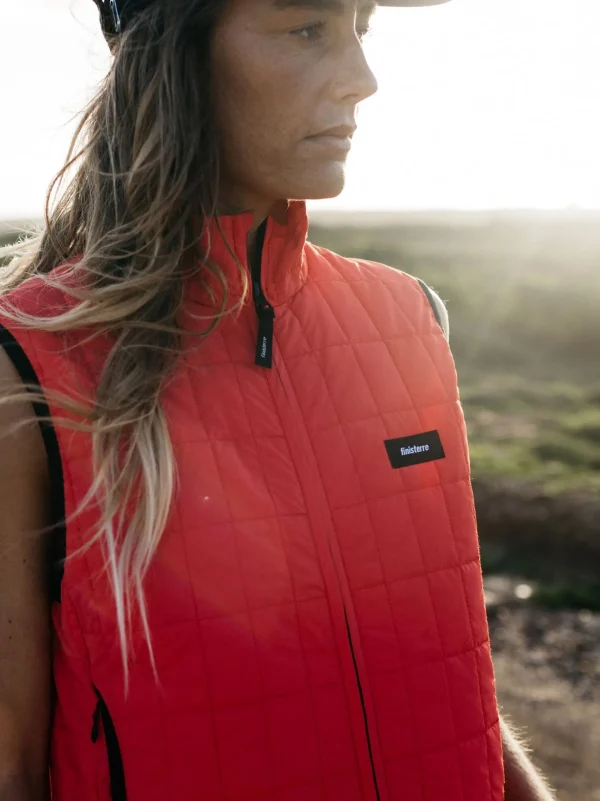 Jackets*Finisterre Firecrest Gilet Coral Red