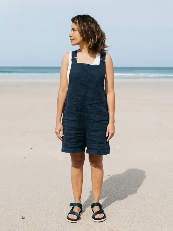 Dungarees & Jumpsuits*Finisterre Hale Linen Playsuit Navy