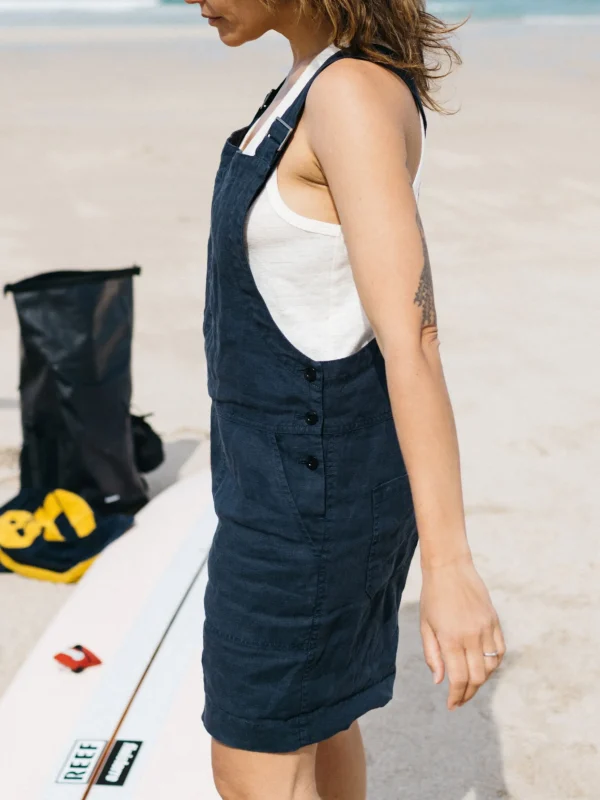 Dungarees & Jumpsuits*Finisterre Hale Linen Playsuit Navy