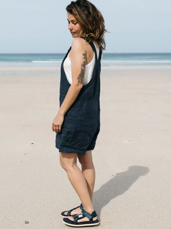 Dungarees & Jumpsuits*Finisterre Hale Linen Playsuit Navy