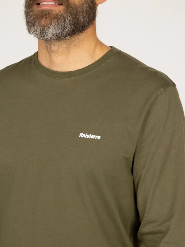 T-Shirts*Finisterre Harlyn Logo Long Sleeve T-Shirt Dark Olive