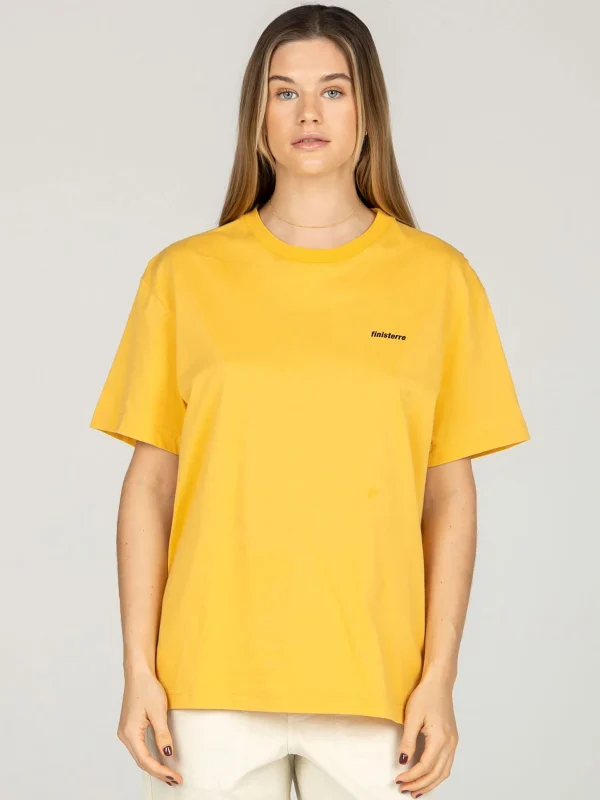 Tops & T-Shirts*Finisterre Harlyn Logo T-Shirt Faded Yellow