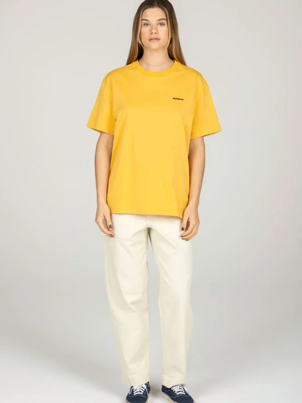 Tops & T-Shirts*Finisterre Harlyn Logo T-Shirt Faded Yellow