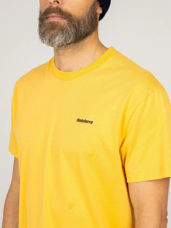 T-Shirts*Finisterre Harlyn Logo T-Shirt Faded Yellow