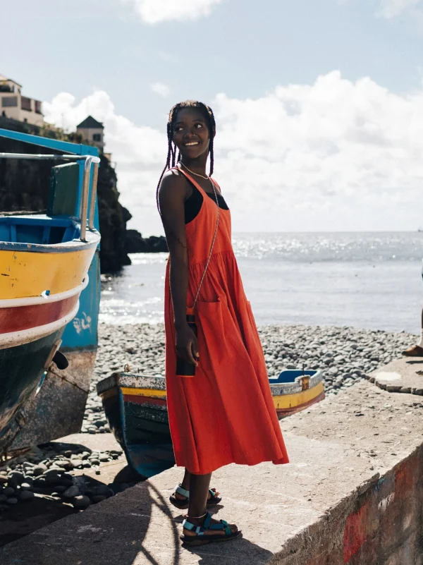 Dresses*Finisterre Havos Hemp Sun Dress Paprika