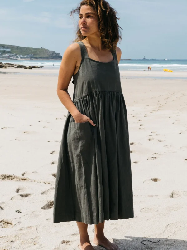 Dresses*Finisterre Havos Hemp Sun Dress Olive