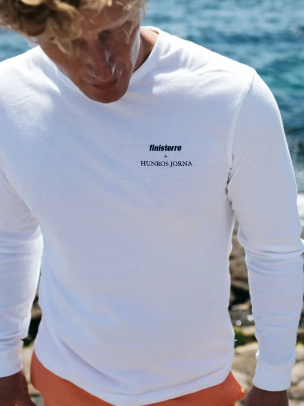 T-Shirts*Finisterre Hunros Jorna Long Sleeve T-Shirt White