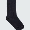 Socks*Finisterre Korson Cable Sock Navy