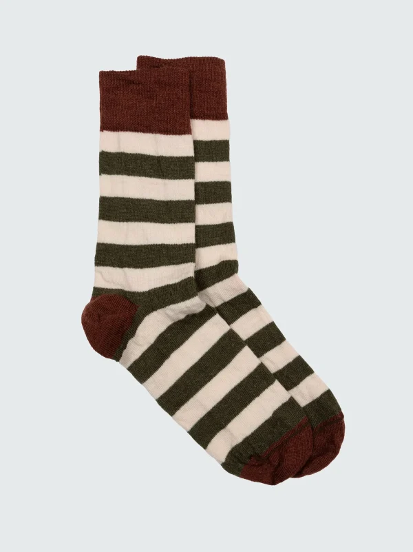 Socks*Finisterre Last Long Original Sock Sangria/Ecru/Khaki