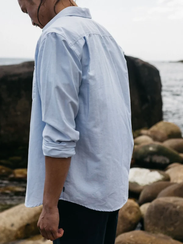 Shirts*Finisterre Line Shirt Sky