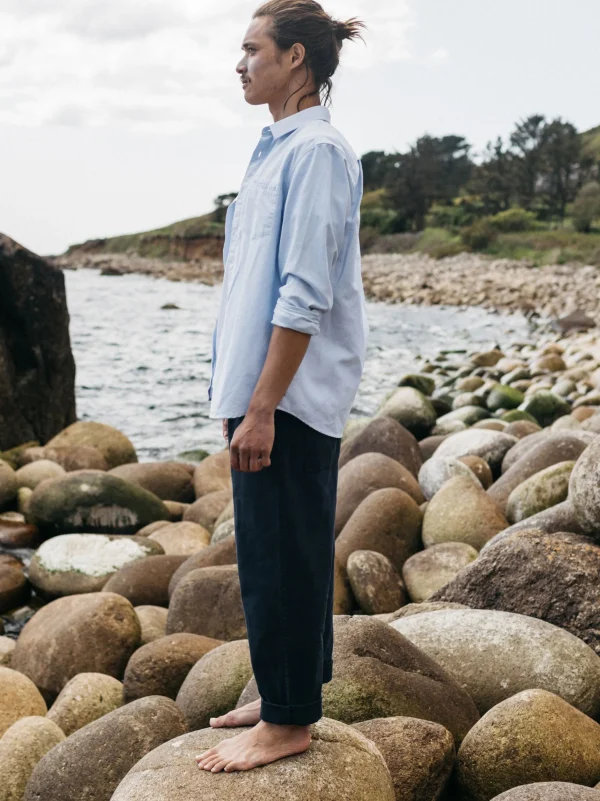 Shirts*Finisterre Line Shirt Sky