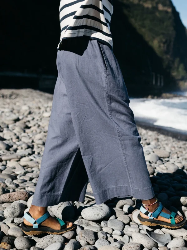 Trousers & Jeans*Finisterre Morva Hemp Culottes Washed Indigo