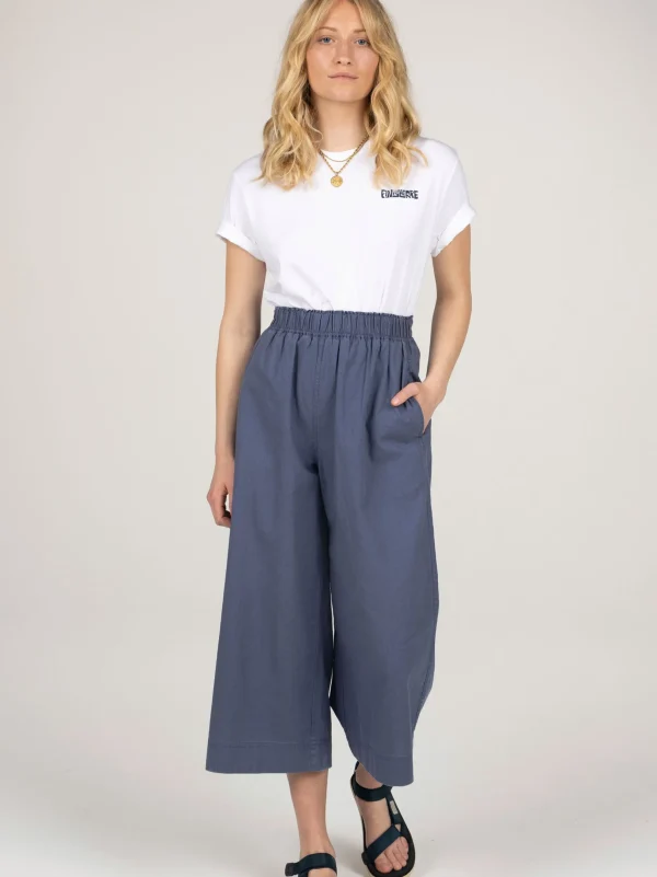 Trousers & Jeans*Finisterre Morva Hemp Culottes Washed Indigo