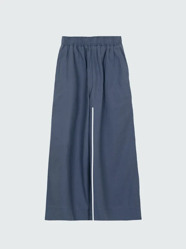 Trousers & Jeans*Finisterre Morva Hemp Culottes Washed Indigo