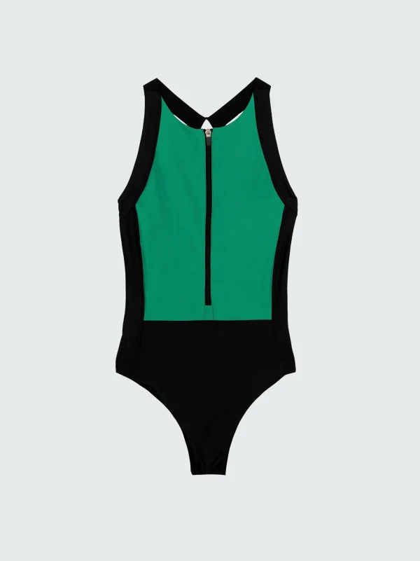 Swimwear & Bikinis*Finisterre Neuvya 1/2 Zip Swimsuit Jasper Green / Black