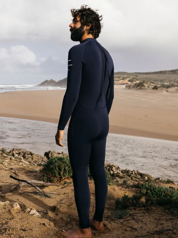 Swimwear*Finisterre Nieuwland 3/2 Yulex® Back Zip Wetsuit Ink / Manuka