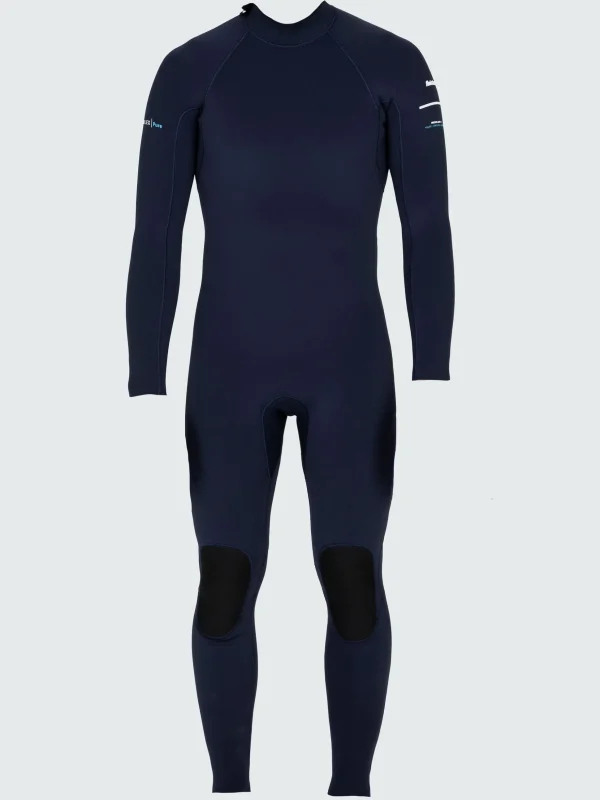 Swimwear*Finisterre Nieuwland 3/2 Yulex® Back Zip Wetsuit Ink / Manuka