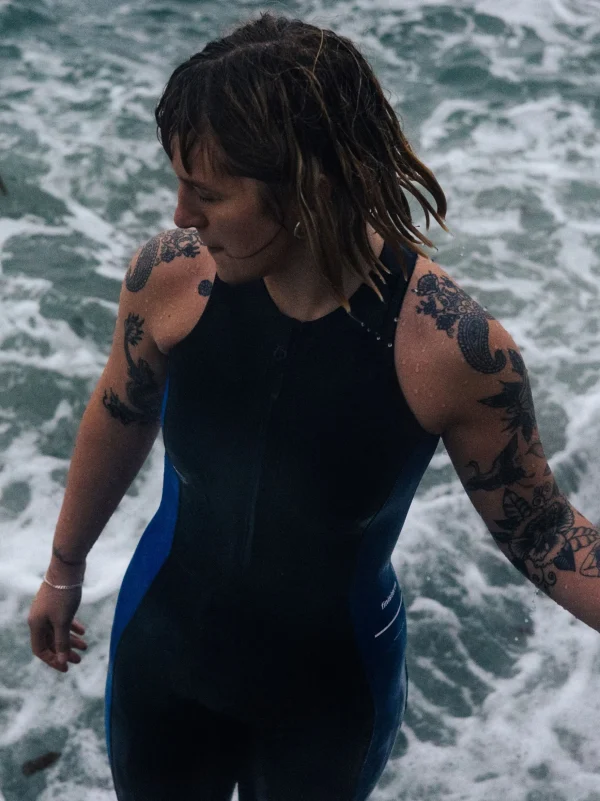 Wetsuits*Finisterre Nieuwland 2E Yulex® Long Jane Swimsuit Ink/Lapis