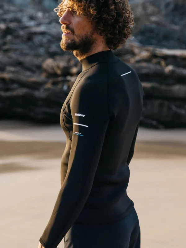 Swimwear*Finisterre Nieuwland 2E Yulex® Long Sleeve Top Black